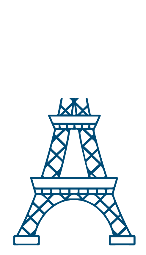 Torre Eiffel incompleta representando el nivel de francés B2