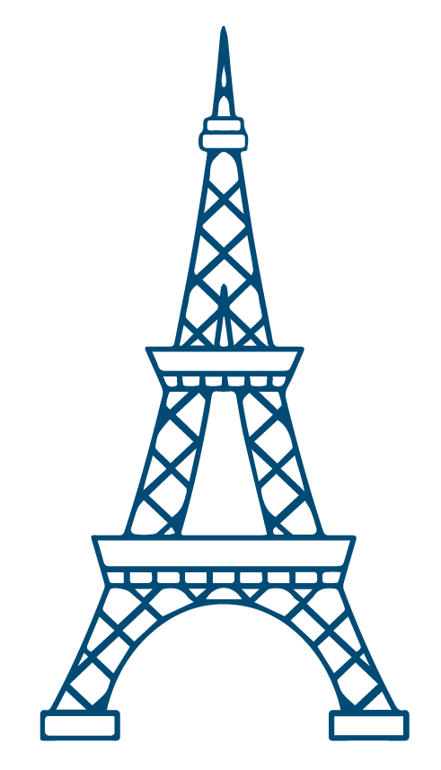 Torre Eiffel casi completa representando el nivel de francés Ado 5